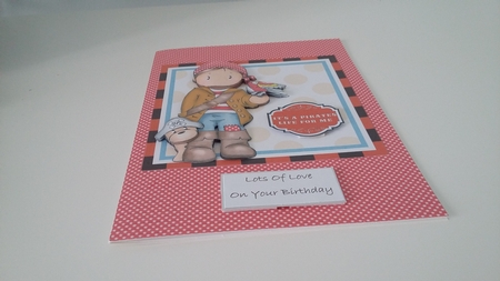 A Pirates Life Birthday Card Topper Mini Kit by Janet Barker