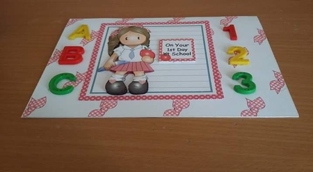 School Girl Chloe Birthday/thank You Teacher Topper by Janet Barker