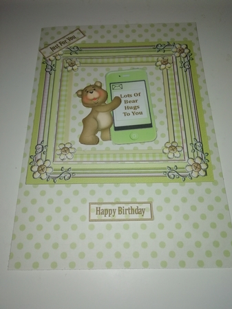 Bear Hugs Decoupage Topper 2 by Janet Barker