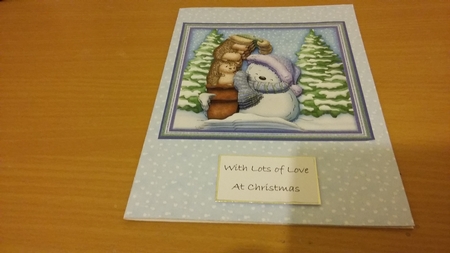 Warm & Cosy Hedgehog Christmas 7.5 Decoupage Mini Kit by Janet Barker