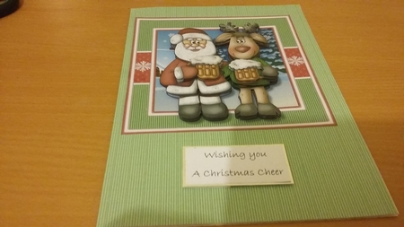 JOLLY CHRISTMAS SANTA & REINDEER MINI KIT by Janet Barker