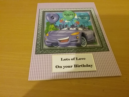 Purple Sports Car by Janet Barker