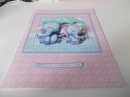 ELEPHANTS IN THE RAIN 7.5 Decoupage & Insert Kit by Janet Barker