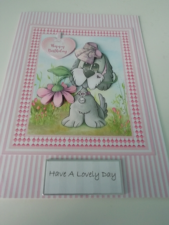 Cutest Dog Ever Card Topper  by Janet Barker