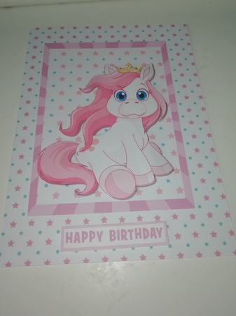5x7 PINK HORSE  by Janet Barker