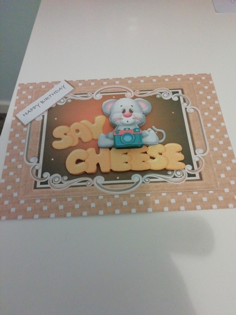 Say Cheese Card Front by Janet Barker