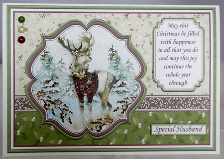 WILD FOREST - STAG IN SWEATER Christmas A5 Pyramage & Insert Kit by Irene Woods