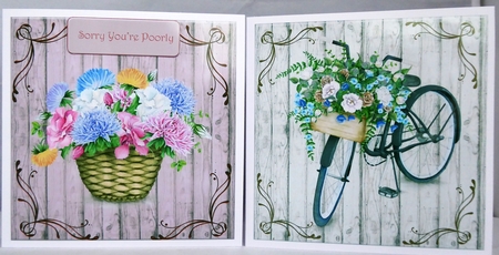 2 Floral Toppers Set 2 by Irene Woods