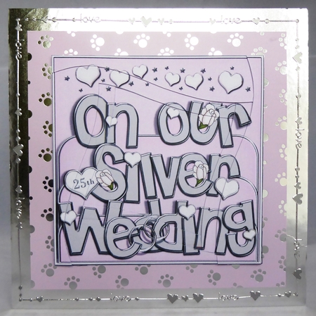 Silver Wedding Anniversary Wavy Spiral Side Stacker by Irene Woods