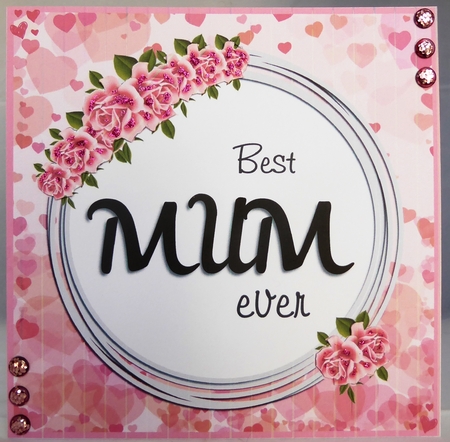 Best Mum greeting card by Irene Woods