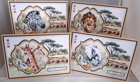 TAKE A WALK ON THE WILD SIDE A5 SAFARI ANIMALS BUMPER KIT by Irene Woods