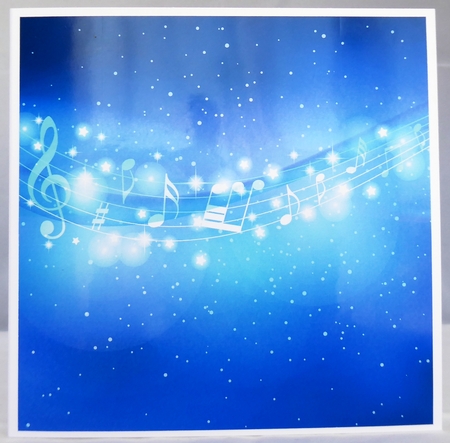 MUSIC NOTES BLUE by Irene Woods