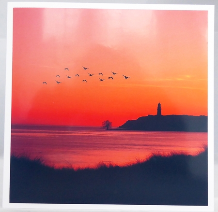 LIGHTHOUSE SUNET by Irene Woods