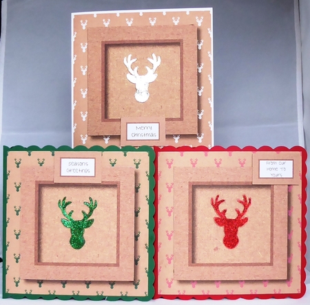 Kraft Paper Christmas Stag Head Bumper kit by Irene Woods