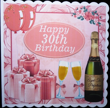 Ladies age 30 Birthday card front by Irene Woods