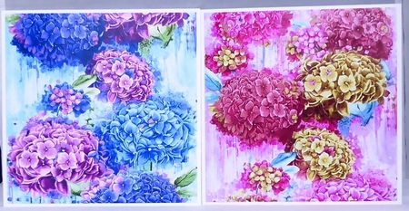 HYDRANGEA LOVE CARDFRONT/BACKGROUND KIT A5 by Irene Woods