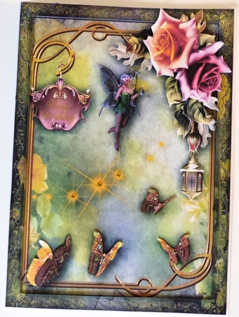 Fairies and Butterflies - Autumn Roses by Irene Woods
