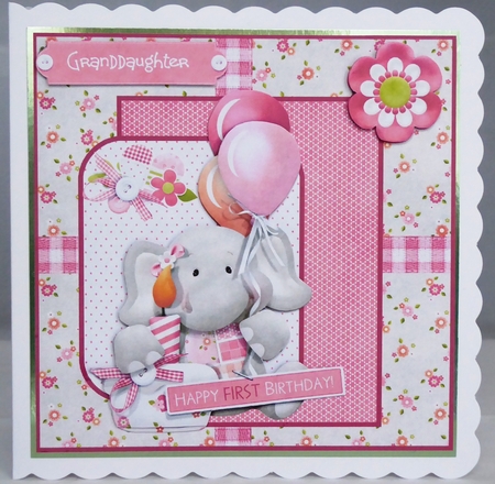 Baby girl elephant 6x6 by Irene Woods