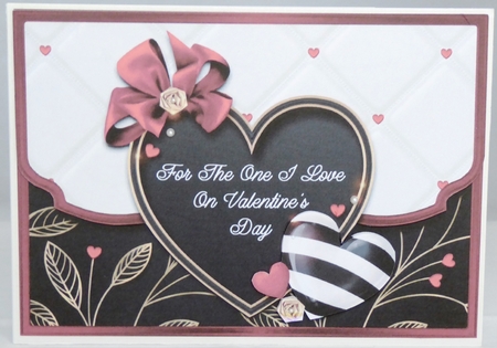 Black & White Valentines Faux Envelope Card One I Love by Irene Woods