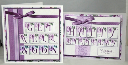 Pretty Purple Roses Card Fronts Bumper Kit - Thank You, Birthday, Sympathy & Get Well Soon by Irene Woods