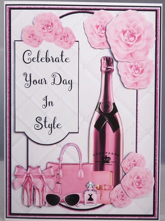 Pink Champagne Mini Card Kit #1 by Irene Woods