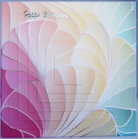 6x6 Art Nouveau Swirls Pyramid Stacker 3 by Irene Woods