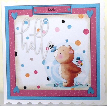 Butterfly Bear Card 1 by Irene Woods
