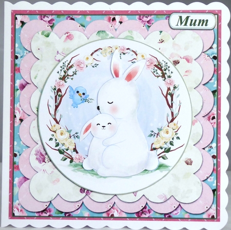 Special Mums 7.5 Inch Decoupage Card Front & Inserts by Irene Woods