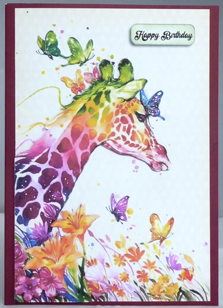 Colourful Giraffe by Irene Woods