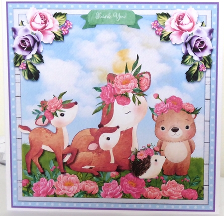 DEER FRIENDS quick card by Irene Woods