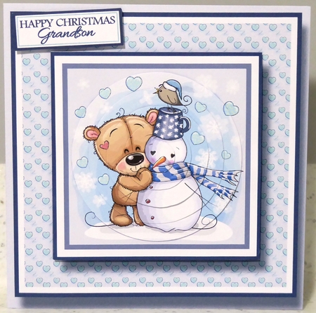 8x8 Christmas Snowman & Teddy 1 Mini Kit - x4 A4 sheets  by Irene Woods