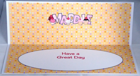 Birthday Cupcakes MADDIE large dl insert by Irene Woods