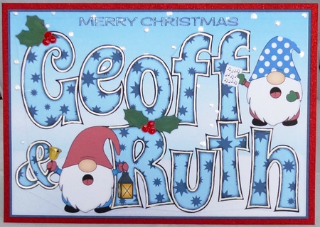 Carol singing Christmas Gnomes GEOFF & RUTH A5 by Irene Woods