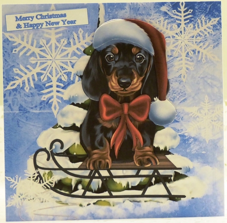 Lets Go Sleighing Topper With Decoupage by Irene Woods