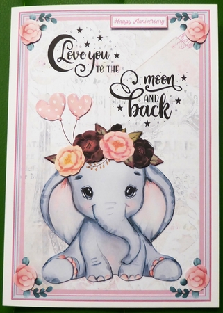 To the Moon & Back A5 Decoupage Topper 5 by Irene Woods
