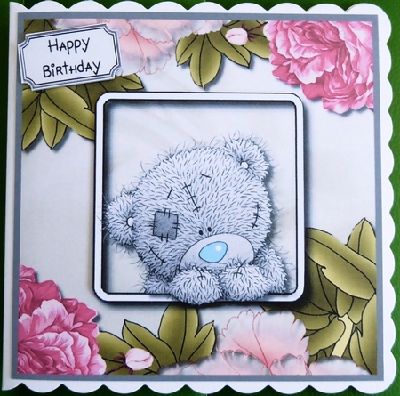 Tatty Teddy Floral Birthday or Mothers Day by Irene Woods