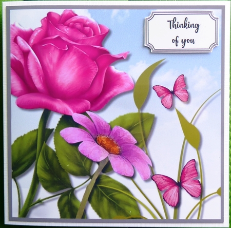 Floral card topper for various occasions by Irene Woods