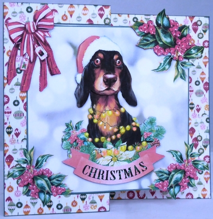 Christmas Dogs Fold back 1  by Irene Woods