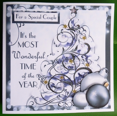 Contemporary Christmas Tree - Grey & Silver by Irene Woods