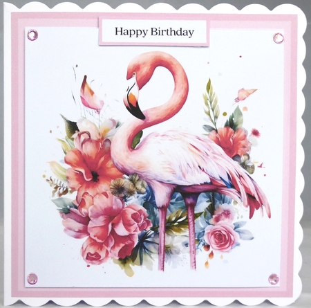 Flamingo Quick Card #1 by Irene Woods