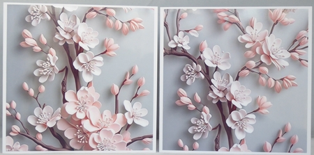 Pretty Cherry Blossom Flowers A4 (Five) by Irene Woods