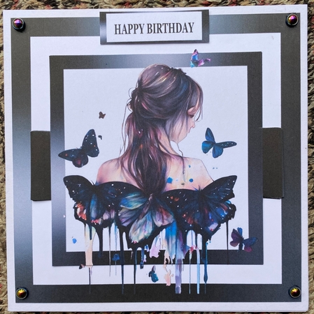 GIRL WITH BUTTERFLIES by Irene Woods