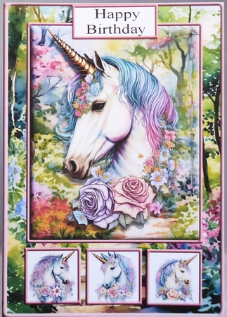 A5 Unicorn Floral Path by Irene Woods
