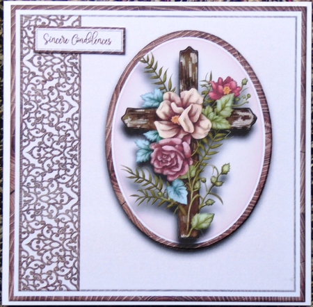 7x7 Rose Cross 2 Mini Oval Pyramage Kit - x4 A4 Sheets by Irene Woods