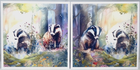 Wildlife Badger Back Ground paper by Irene Woods