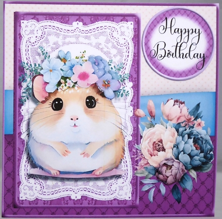 Cute Hamster 6x6 topper by Irene Woods
