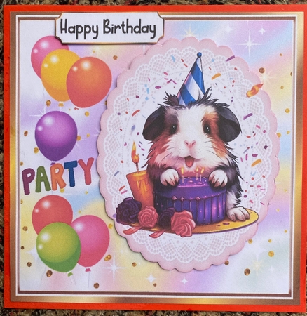 Cute Animals With Cake & Balloons 8x8 Mini Kit by Irene Woods