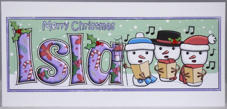 Jolly Snowmen Christmas Carolling ISLA large dl by Irene Woods