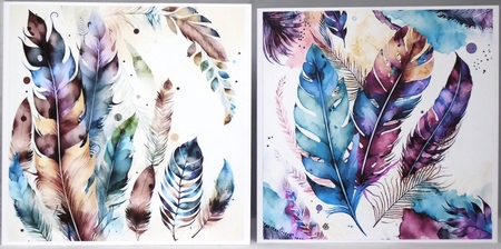 Boho Feathers Card Toppers by Irene Woods