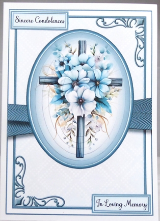 5x7 Blue Cross Sympathy Design Sheet 8 by Irene Woods